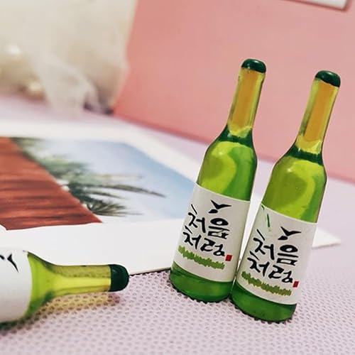 Miniatura 2 de Modelo Soju coreano – 15 botellas de vino pequeñas botellas de vino coreano miniatura modelos miniatura bebida para casa pequeña miniatura mini cosas