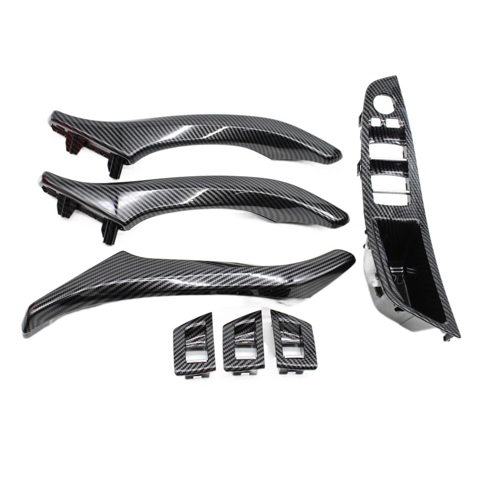 OEXRIGRU Car Interior Door Handles for BMW 5 Series F10 F11 520i 523i 525i 528i 530i 535i LHD RHD Car Interior Door Handle Pull 7PCS Set(RHD Assembly Set)