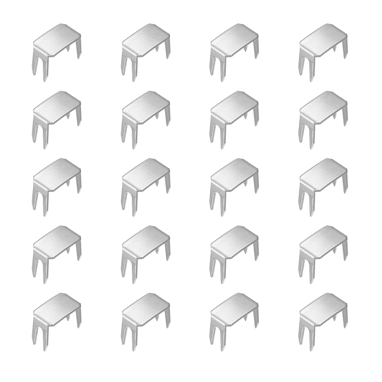 uxcell 20 Pcs Zipper Stoppers, #10 Top & Bottom Stops for Bags Coats Jackets Zippers Rescue Repair, Silver Tone