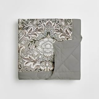 Linen Home 100% Cotton Percale Reversible AC Blanket for Double Bed | Isla Damask Brown & Silver | Lightweight All Season Price In India