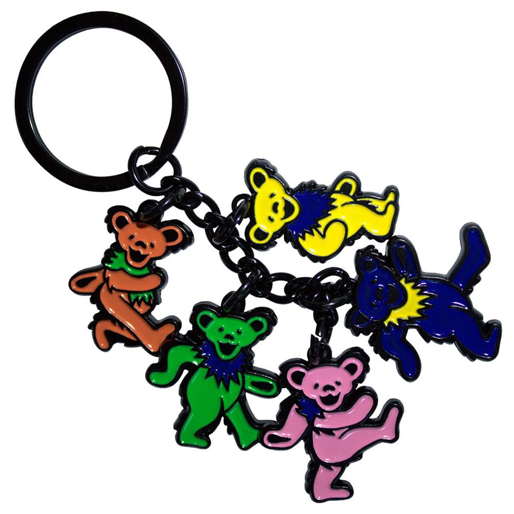Grateful Dead Dancing Bears Charms Keyring Keychain Size One Size