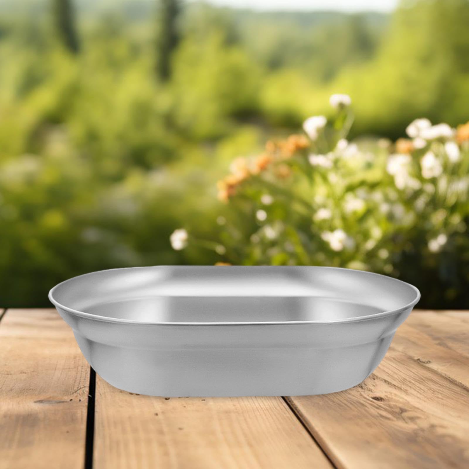 Menolana Stainless Steel Bowl Cookware Easy Cleaning Outdoor Tableware Reusable Camping Bowl Soup Bowl for Party Barbecue Camp