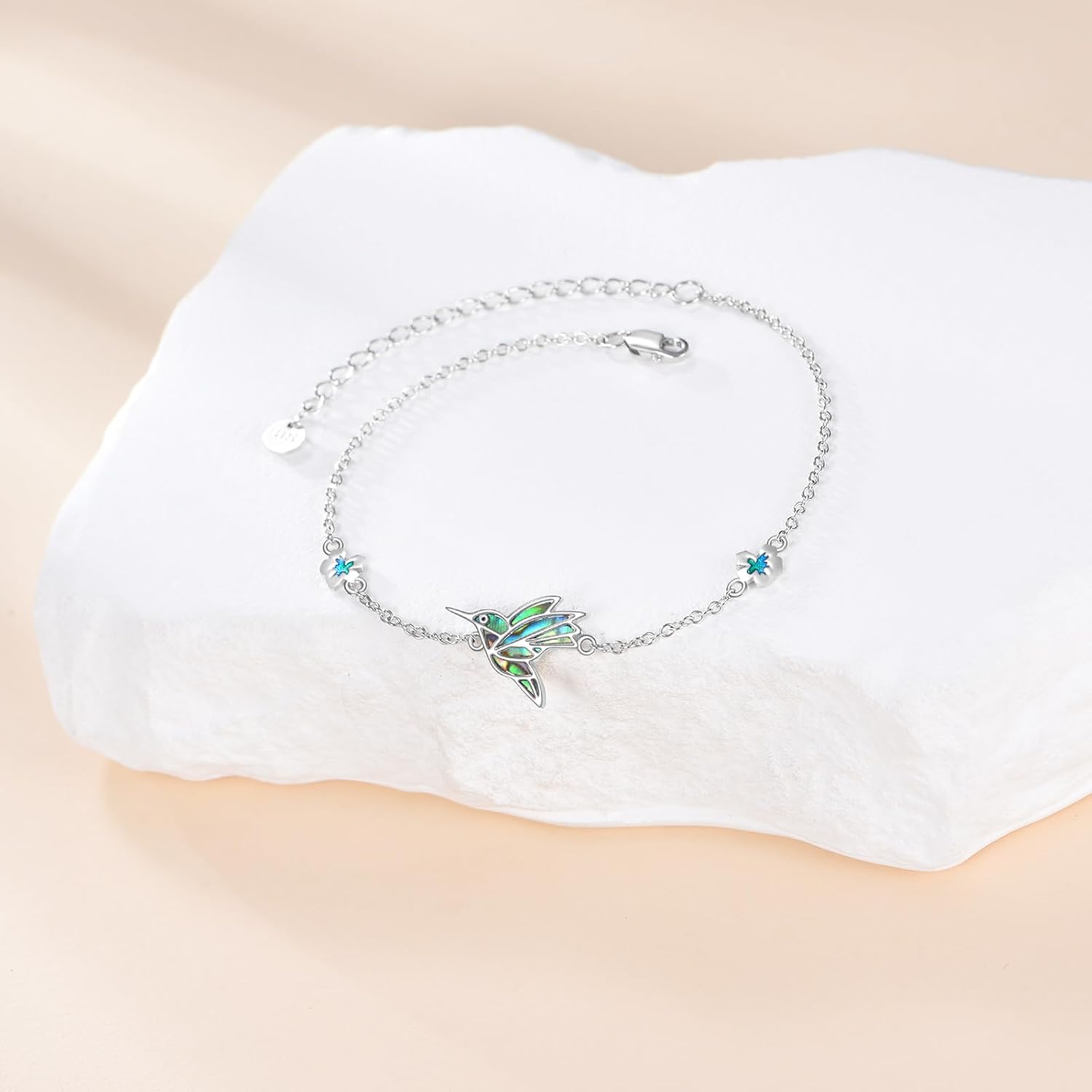 Hummingbird Bracelet 925 Sterling Silver Hummingbird Bracelets Jewelry Gifts for Women - Image 2