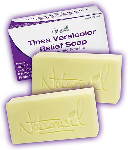 Naturasil Natural Treatment Tinea Versicolor - Jabón 10 de azufre También ayuda a aliviar la candida y la onicomicosis Barra de 4 onzas Paquete