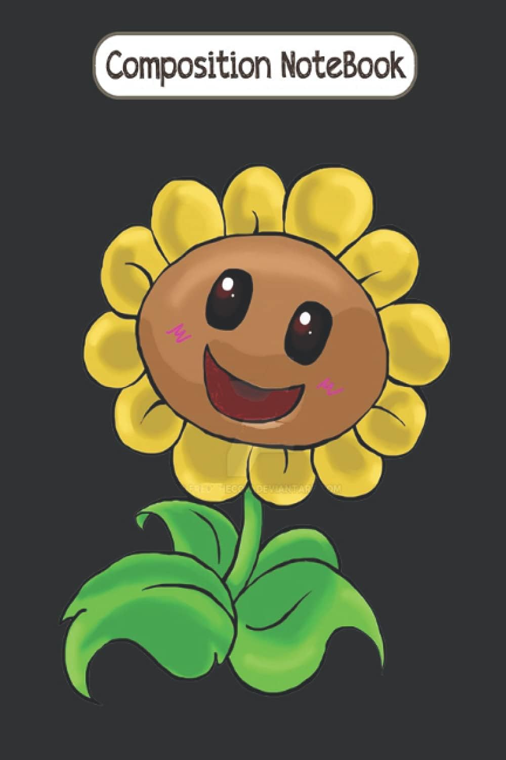 Composition Notebook: Sunflower PVZ Lined Journal 100 pages For Gaming Gift for Student and Kids
