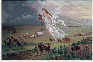 American Progress John Gast Manifest Destiny Western Expansion Painting Poster Decorative Painting Canvas Wall Posters And Art Picture Print Modern Family Bedroom Decor Posters 24x36inch(60x90cm)
