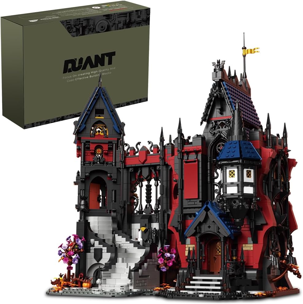 Vampire Castle Building Block Toy, MOC City Street Scene Series Collector's Set, 3540pcs Modular House Building Kit Suitable for Adult Display