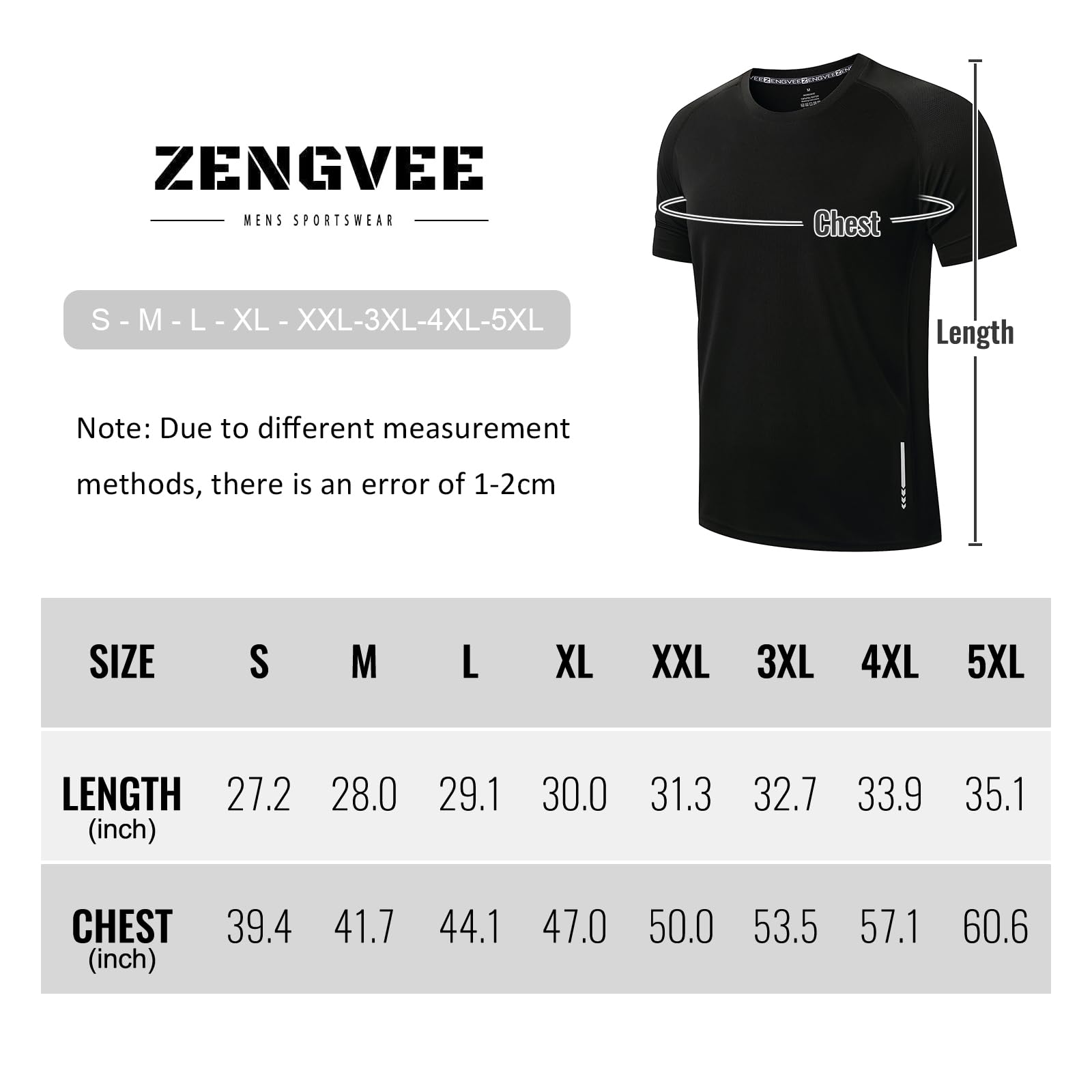 ZENGVEE 3 Pezzi Maglietta Uomo Manica Corta Asciugatura Rapida Sportiva Traspirante Palestra Running Trekking Fitness