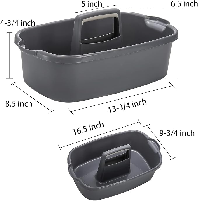 Organizador de limpieza plástico 2 unidades con asa miniatura 3