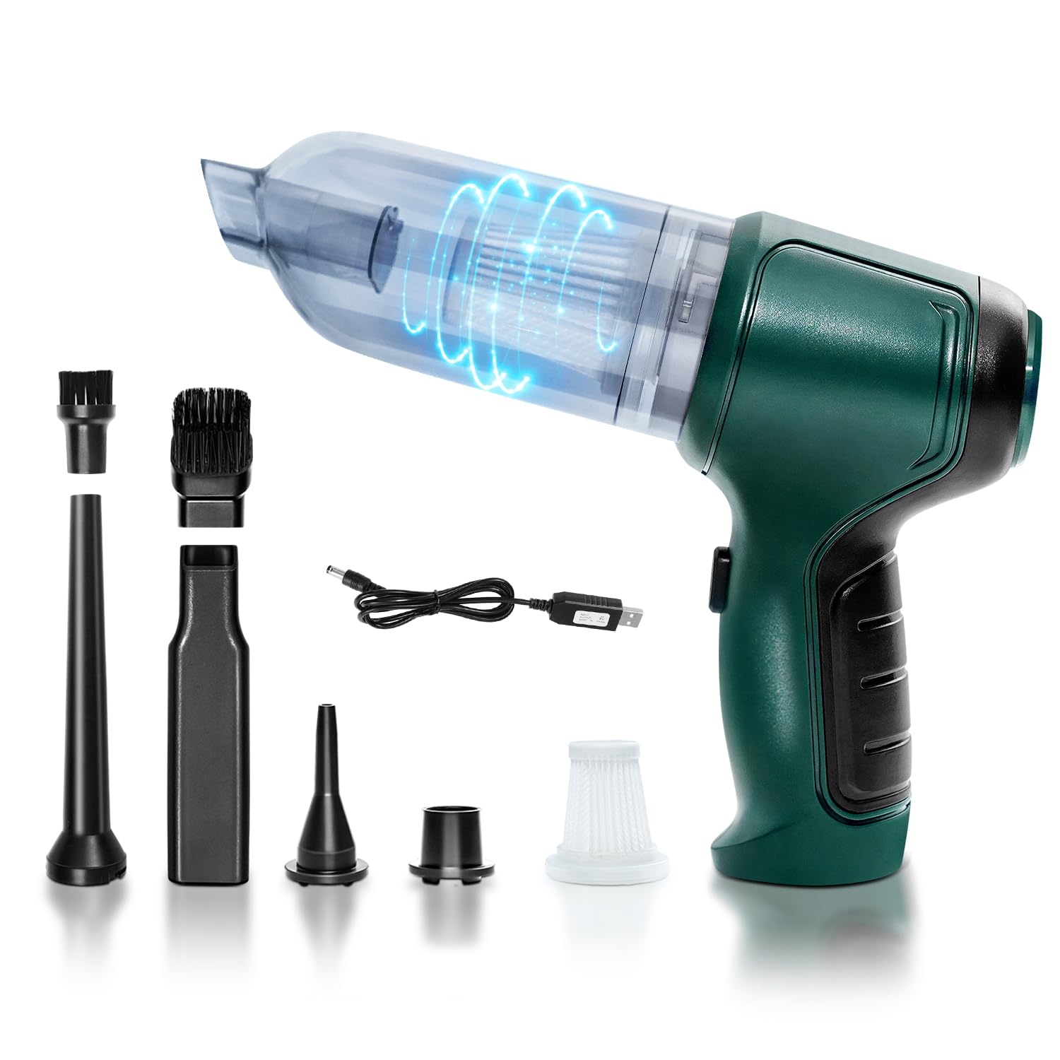 Photo 1 of 3 in 1 Handheld Vacuum Cleaner,Cordless Portable Car Vacuum USB Rechargeable 9000Pa High Power,Dust Buster,Air Blower and Vacuum Pump for Car,Home,Office,Pet Hair