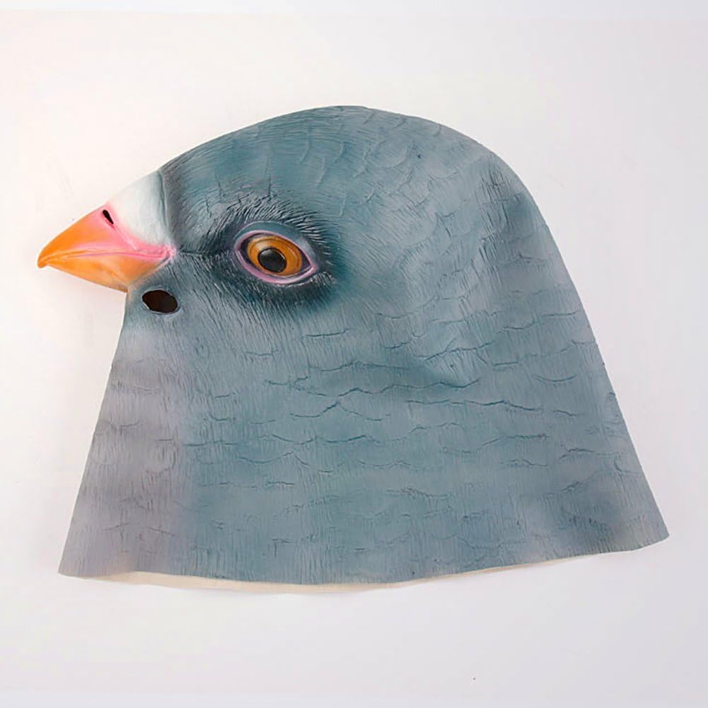Gmasking Natural Latex Green Pigeon Head Mask Adult Halloween Christmas Party Costume