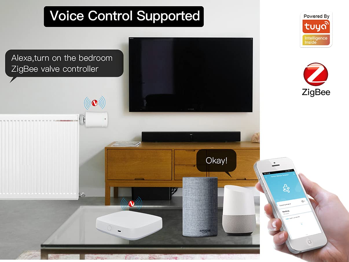 ZigBee 3.0 Gateway Wireless, WiFi ZigBee Hub Bridge, APP Tuya Smart Life, Collega Fino a 30 Dispositivi ZigBee