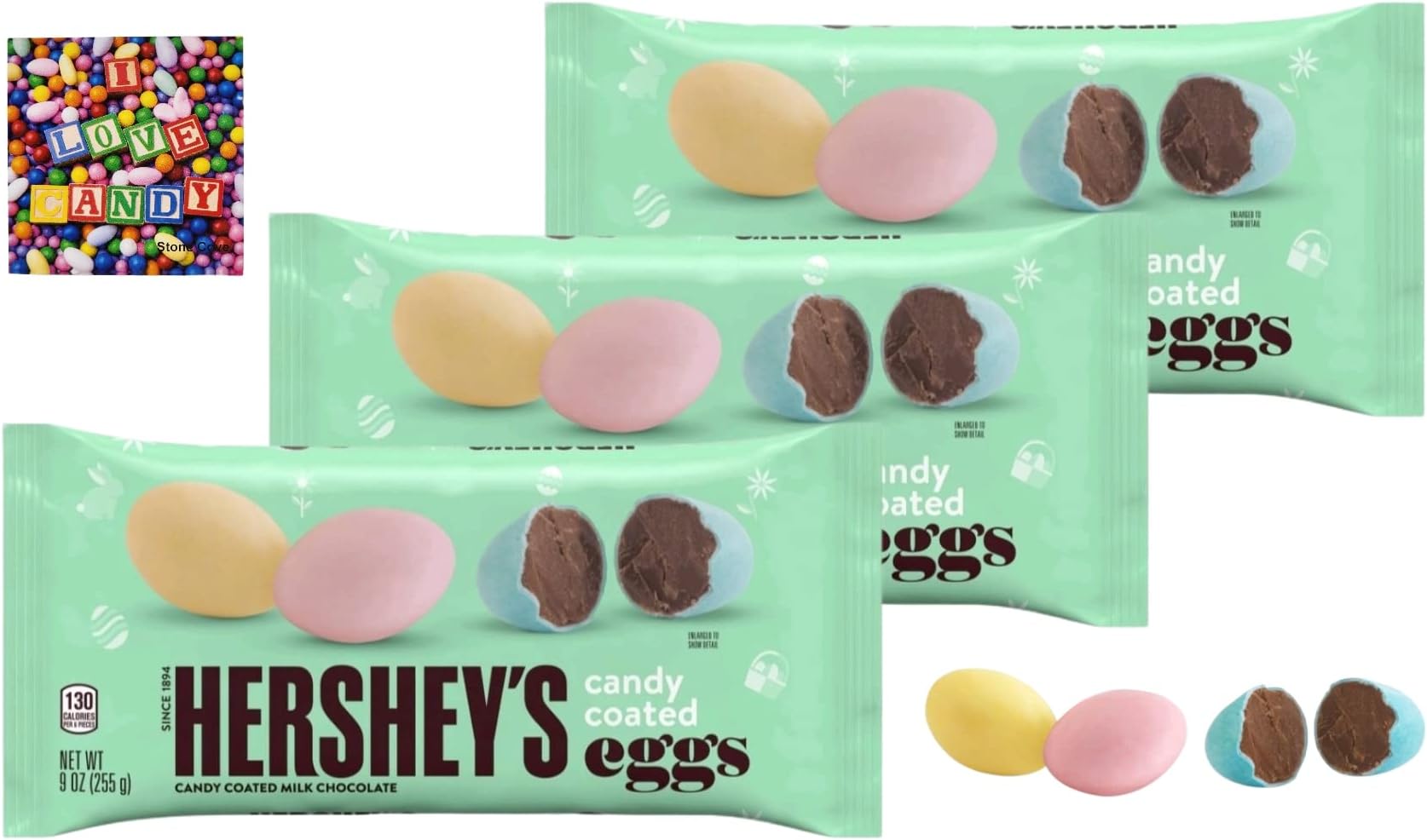Seasonal Candy Coated Chocolate Easter Candy Hersheys Eggs