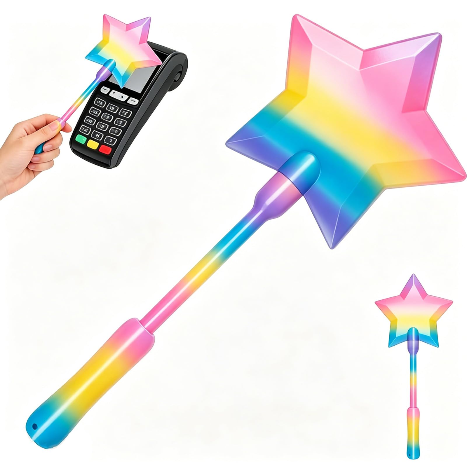 Novastream Fairy Wand Credit Card Holder, 3D Printed Star Wand Card Holder, Fairy Pay Wand for Ages 14+, Cosplay