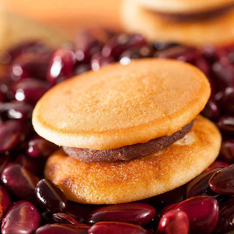 Miniatura 7 de TXDYNLLK Dorayaki - Panqueques de pasta de frijoles rojos, dulces asiáticos tradicionales y dulces, paquete de 10 delicias de postres japoneses para