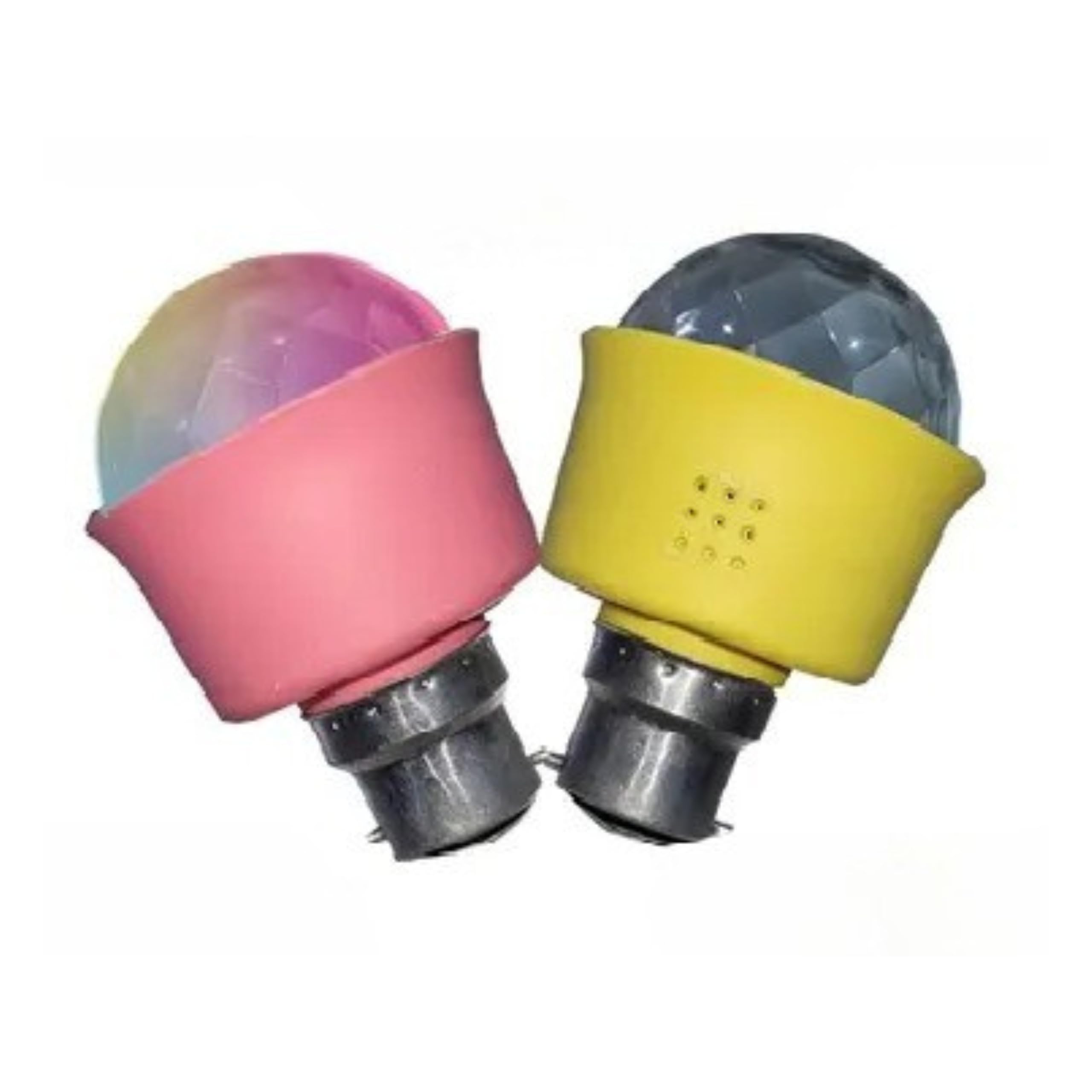 Set of 2 Temple Bulbs with 16 Multi-Function Color Effects – Rotating Disco LED Light Bulbs for Party and Decorative Lighting-image-1