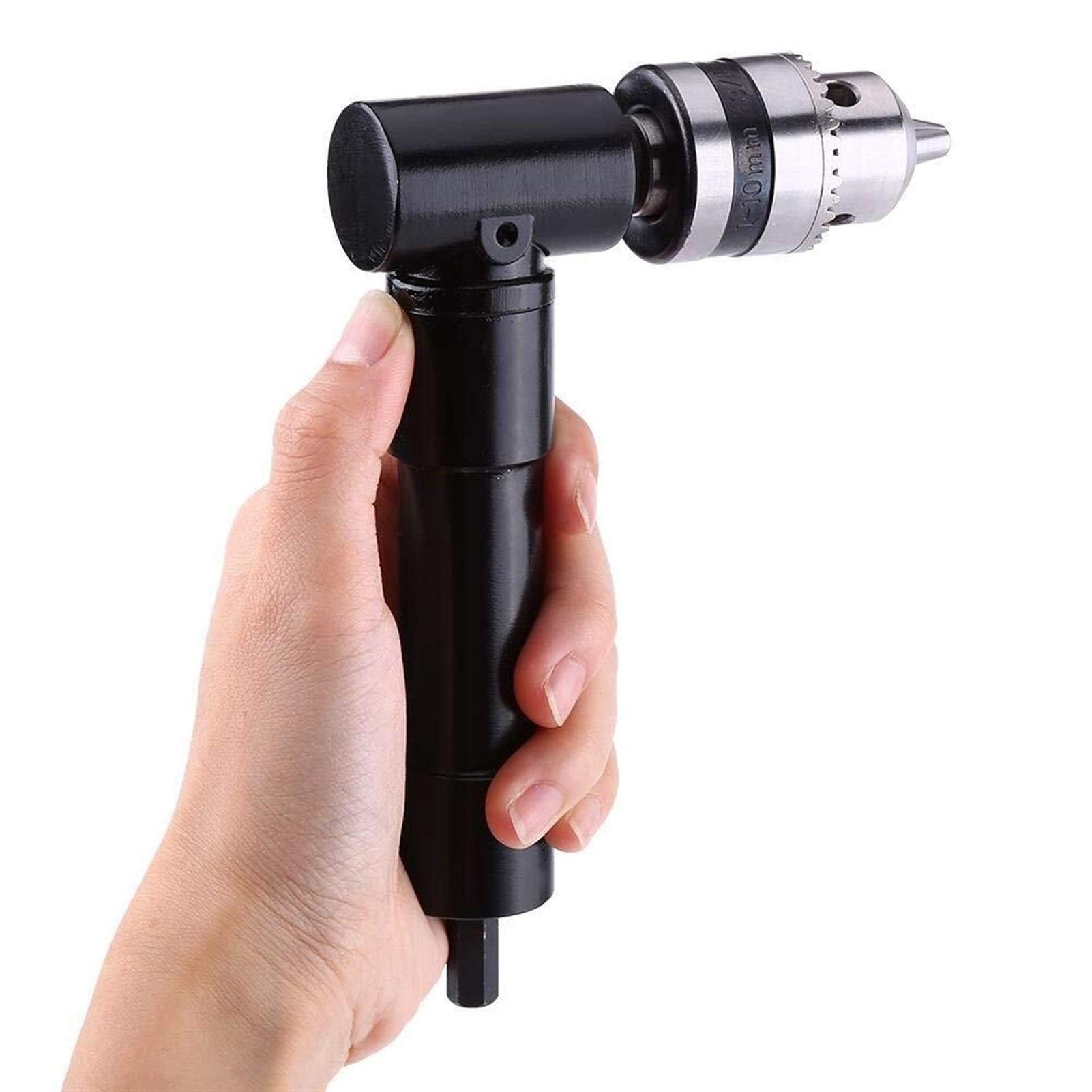 YJYGR Right Angle Drill Attachment Adapter 90 Degree Handle Chuck 8mm Hex Shank Power Tool Accessory