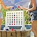 GoSports 2 foot Width Giant 4 in a Row Game with Carrying Case, Made from Wood
