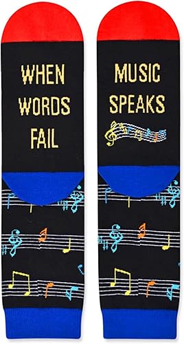 Miniatura 3 de sockfun Regalos de música novedosos, regalos con temática musical, calcetines musicales para hombres, mujeres y adolescentes, regalos de notas
