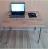 Depolife Practical Folding Foot Kitchen Dining Table Balcony Study Picnic Table 60X80Cm Walnut