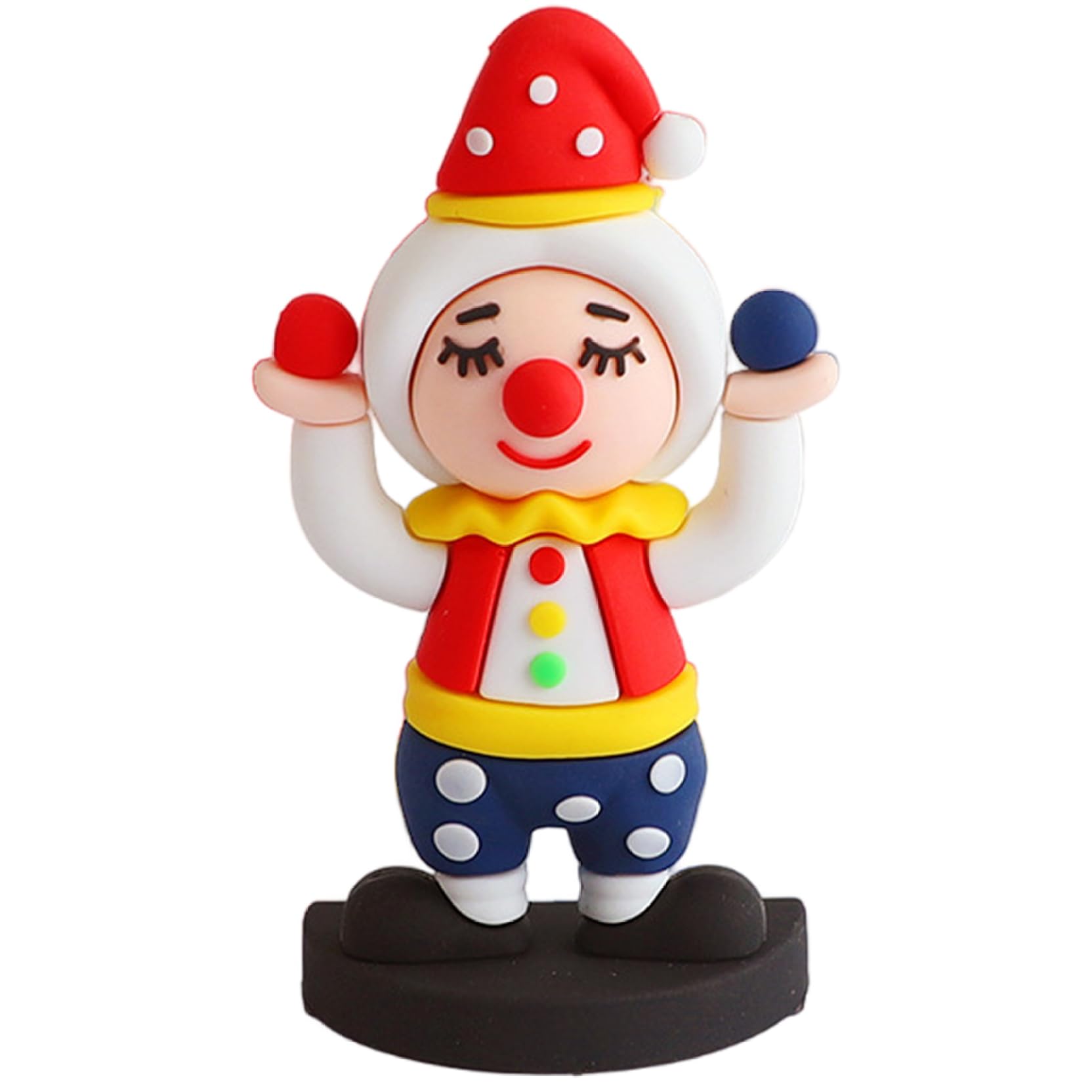 Hintyne Clown Ornament Clown Figurines, Miniature Colourful Circus Decor, Carnival Cake Topper Ornament, Reusable Art the Figure Style 5