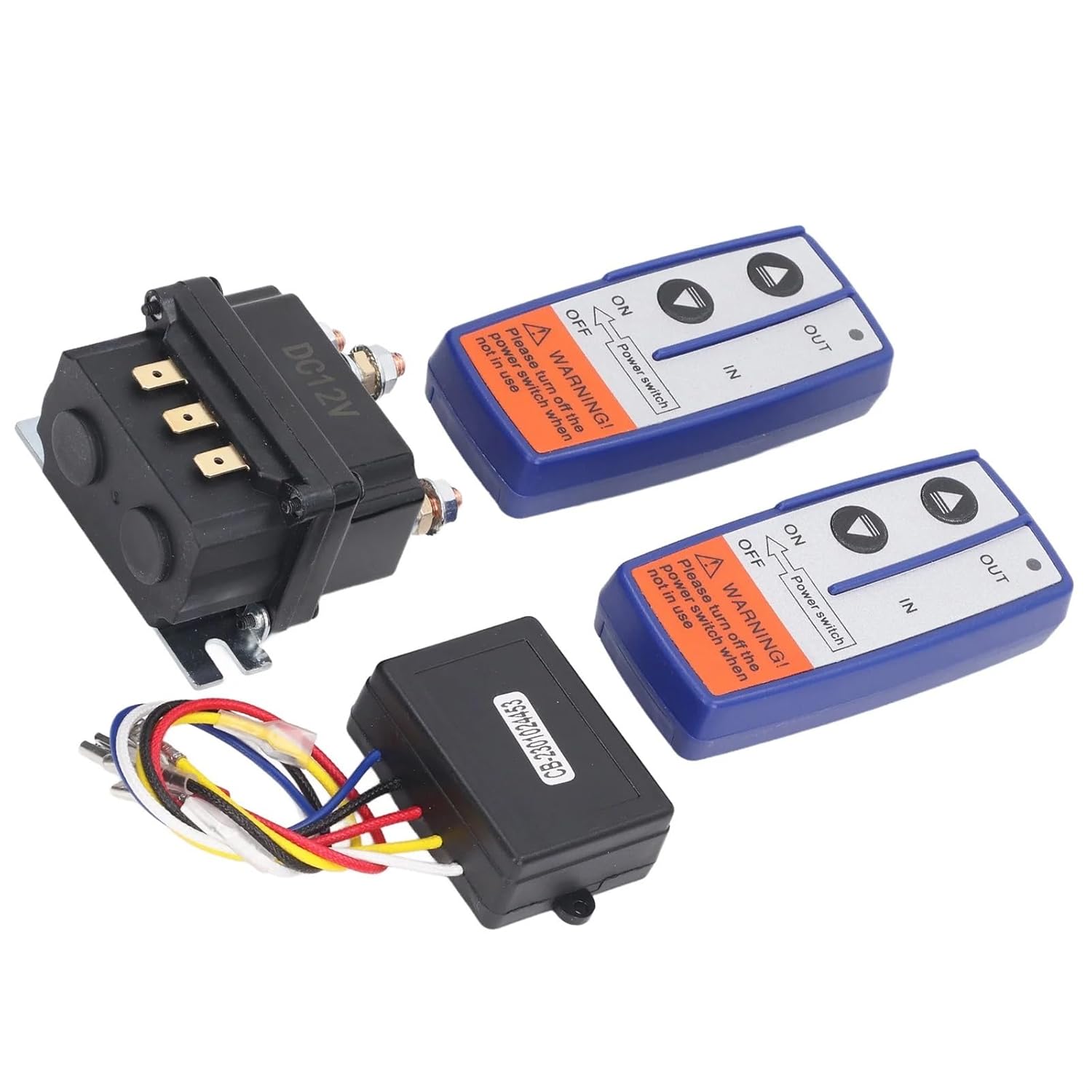 12V 250A Winch Relay Kit with Remote Controller Relay Contactor Switch for Industrial Vehicle