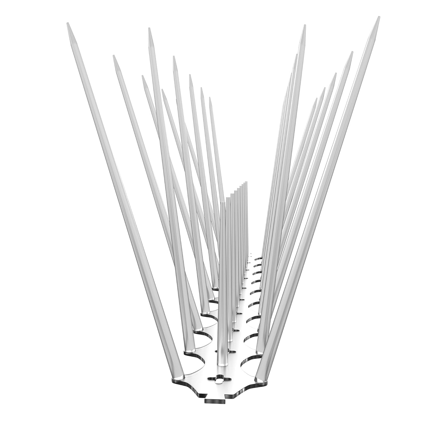 Anti Bird Spikes for Balcony, Window AC, Roof, and Ledges | Durable Plastic Pigeon Deterrent Spikes | Prevent Bird Nesting & Droppings (8, Transparent)-image-5