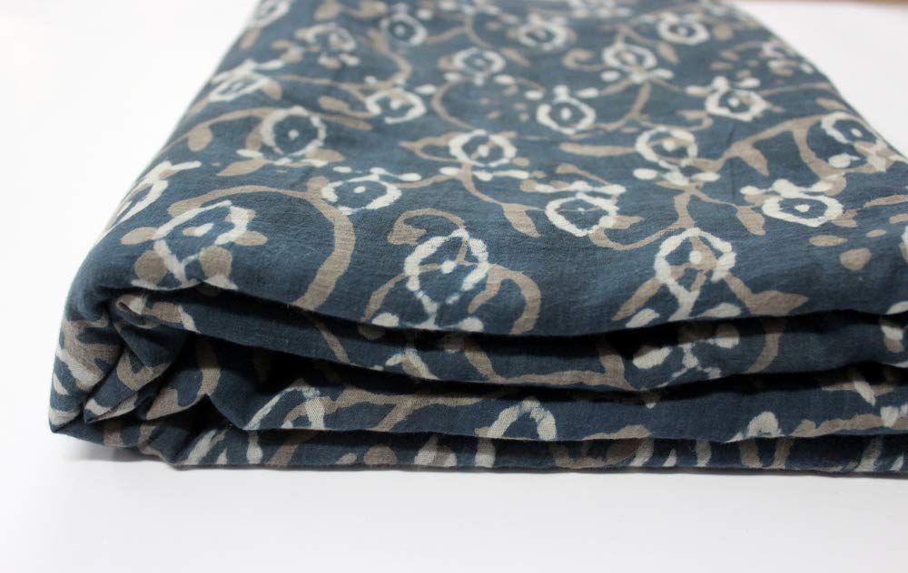 Tkanina bawełniana z nadrukiem blokowym, ręcznie drukowana, indyjska tkanina, miękka tkanina bawełniana firmy The Yard, Jaipuri Kurti Print materiał na szale, letnią sukienkę (10