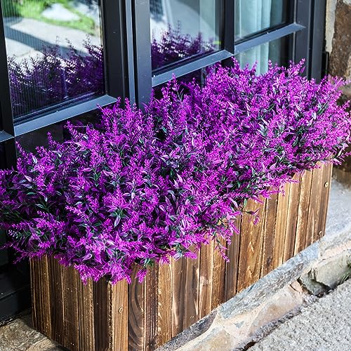 Sredumn 20 Bundles Artificial Flowers, artificial plants outdoor,UV Resistant Plastic Shrub Fake Flowers, for outside, garden, hanging, basket, fence, window, trellis decoration (Fuchsia) - Cosy Home Interiors Sredumn 20 Bundles Artificial Flowers, artificial plants outdoor,UV Resistant Plastic Shrub Fake Flowers, for outside, garden, hanging, basket, fence, window, trellis decoration (Fuchsia) - Image 4