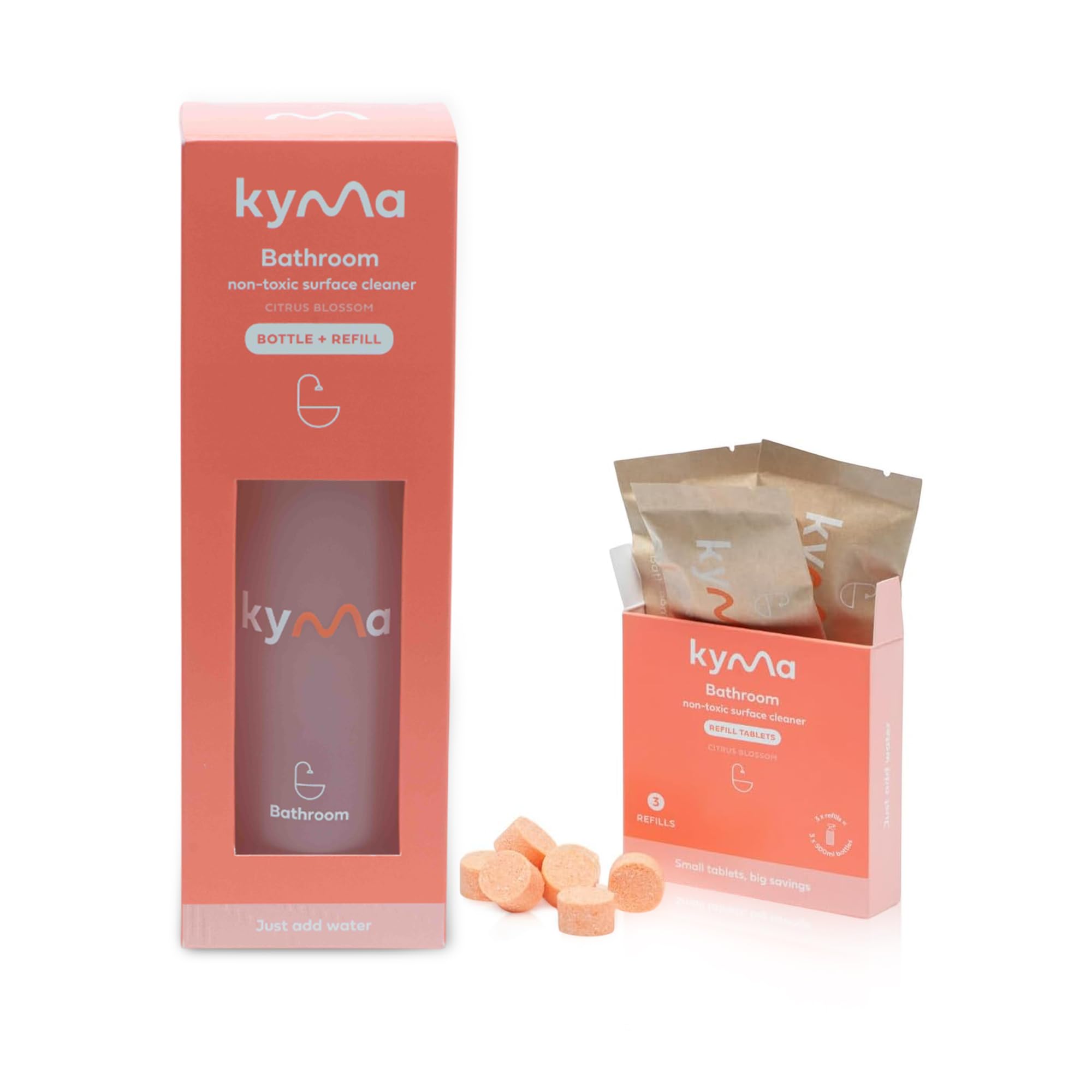 Bathroom Cleaner Starter Bundle, Non-Toxic, Eco Friendly, Removes Dirt,Removes Scale, 2L(Makes 4x 500ml bottle of Bathroom Cleaner Solution)