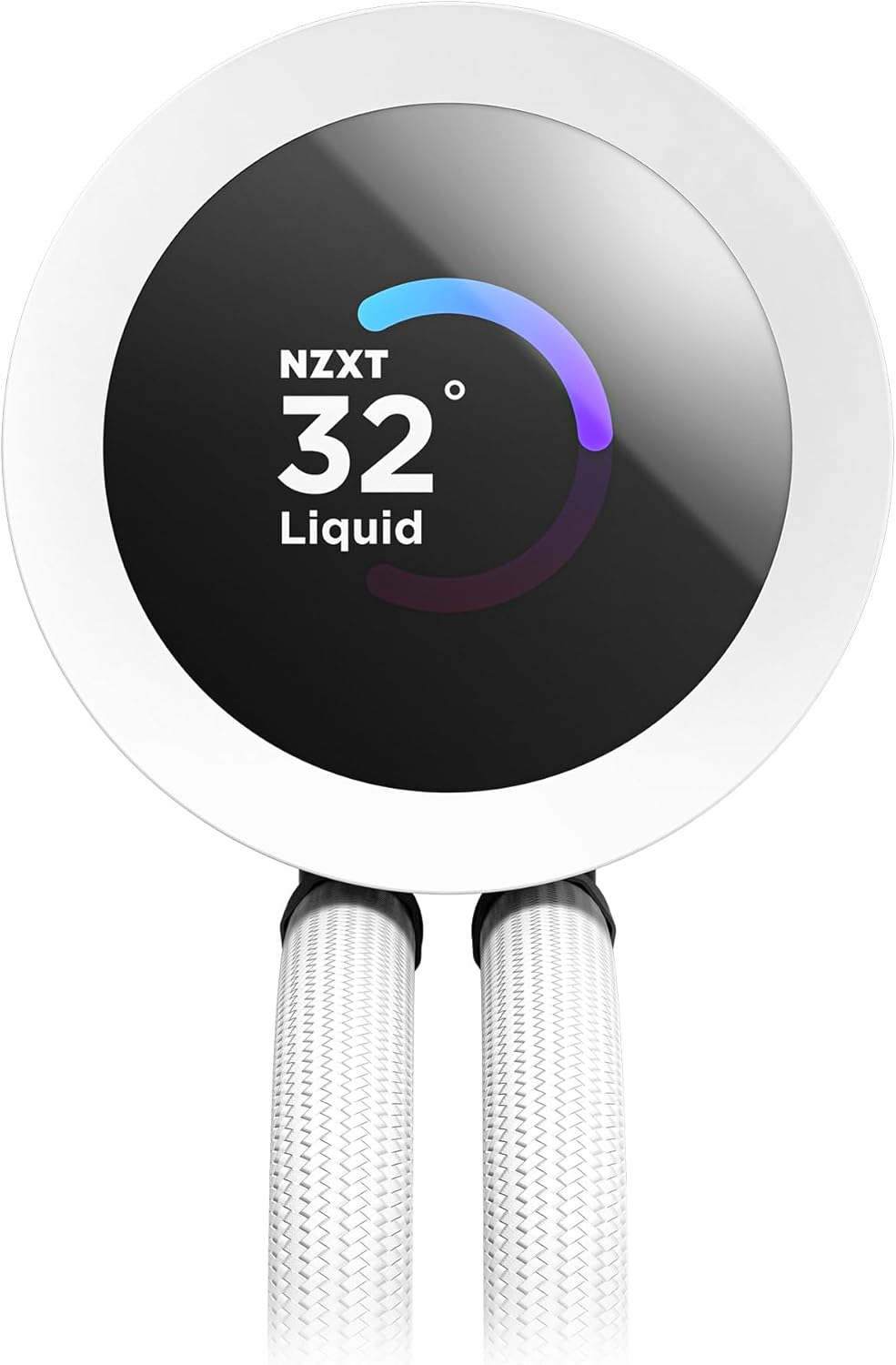 NZXT Kraken Plus 360 RGB – AIO CPU Liquid Cooler – 360mm Radiator – F360 RGB Core Single Frame Fan – Customizable 1.54" Square LCD – AMD® AM5, AM4 – Intel® LGA 1851/1700, 1200/115X – White