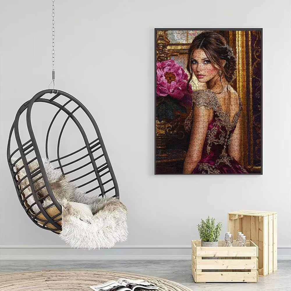 Puzzle 3000 Pezzi, Peonia Donna 3D Puzzle per Adulti Impegnativo, Educa Puzzles Artistico, Divertente E Stimolante Puzzles Decorativo per La Famiglia, Regalo e Decorazione Pareti DX0YL6-719