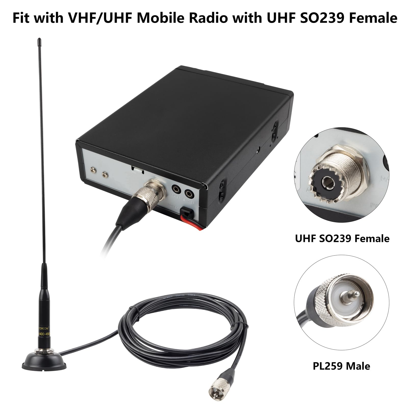 VHF／UHF ANTENNA Amazon.com: UHF VHF Dual Band Antenna with Hatchback Clip Mount