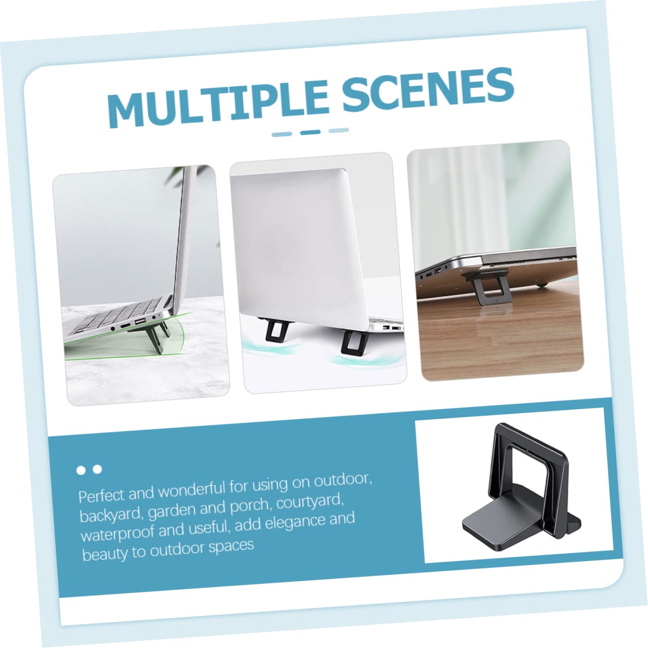 UKCOCO 4pares Soporte Plegable para Portátil Ergonómico Elevador De Laptop para Oficina y Hogar Diseño Compacto y Portátil Compatible Laptops y Tablets