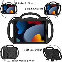 Vista 5 de LTROP Funda para Niños para iPad de 9ª/8ª/7ª generación (10.2 pulgadas, 2021/2020/2019), Funda Protectora para iPad 10.2" con Correa para el Hombro