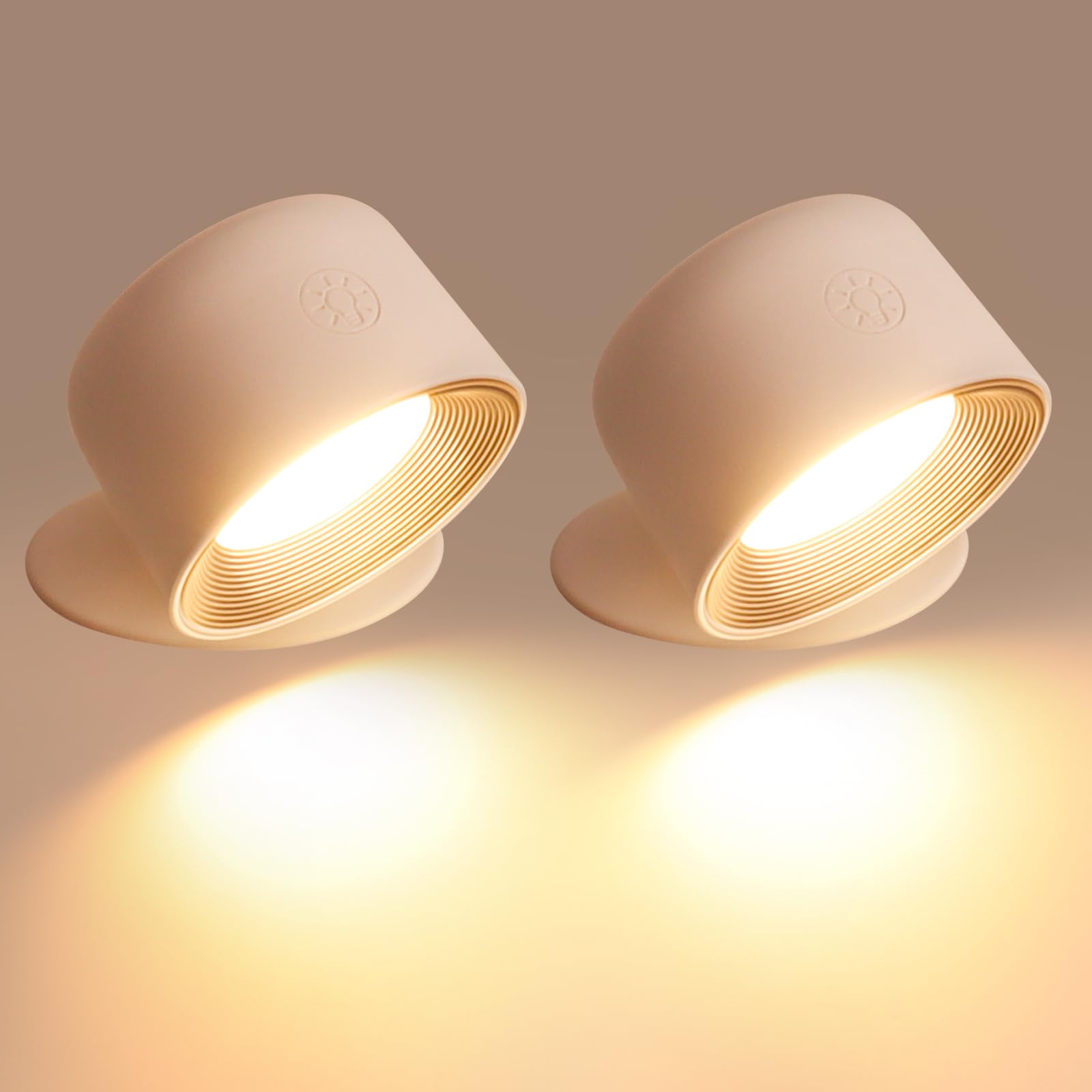Focos LED de pared sin cables para zonas sin enchufe con batería recargable pack de 2 8