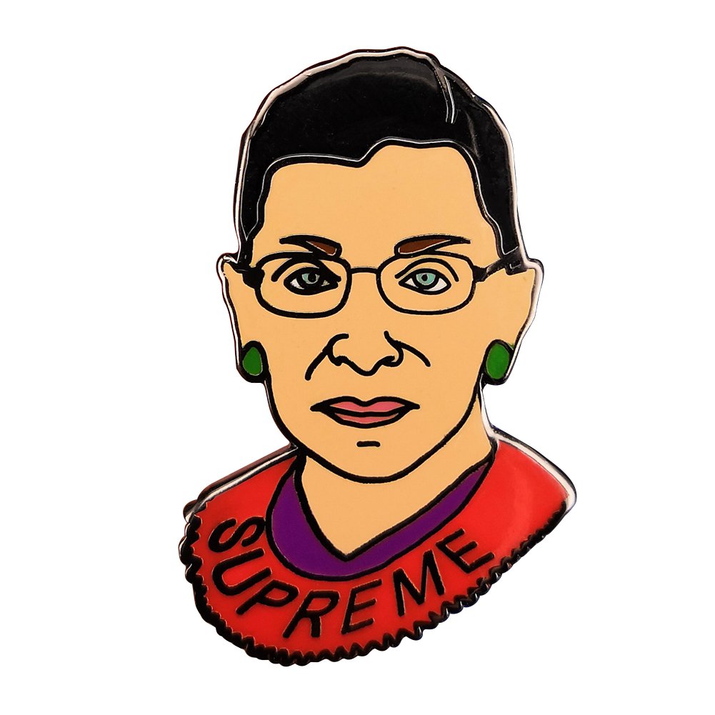 GuDeKe Supreme Ruth Bader Ginsburg Women Pin Badge Notorious RBG Feminists