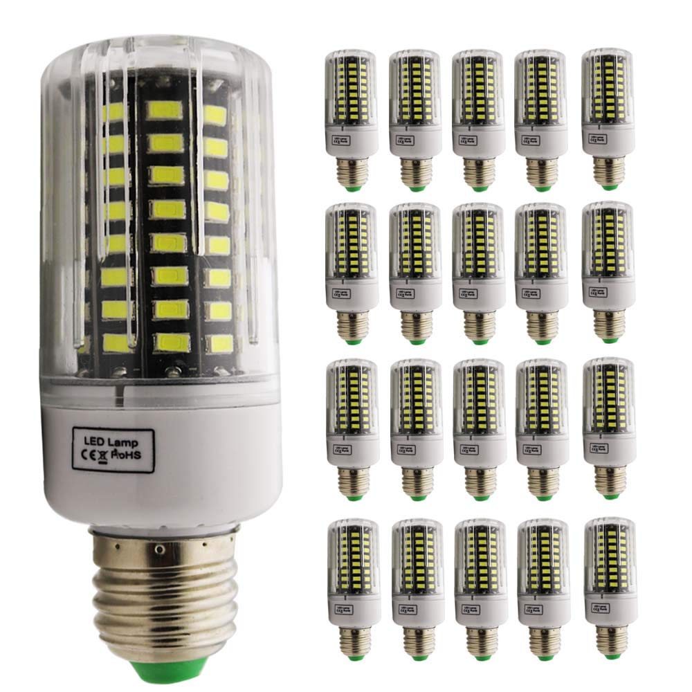 Xindaxin® LED Mais Glühbirne E27,9W LED Mais Birne Entspricht Halogenlampe 90W,Geringer Stromverbrauch,Kaltweiß 6000K Nicht dimmbar,20er Pack