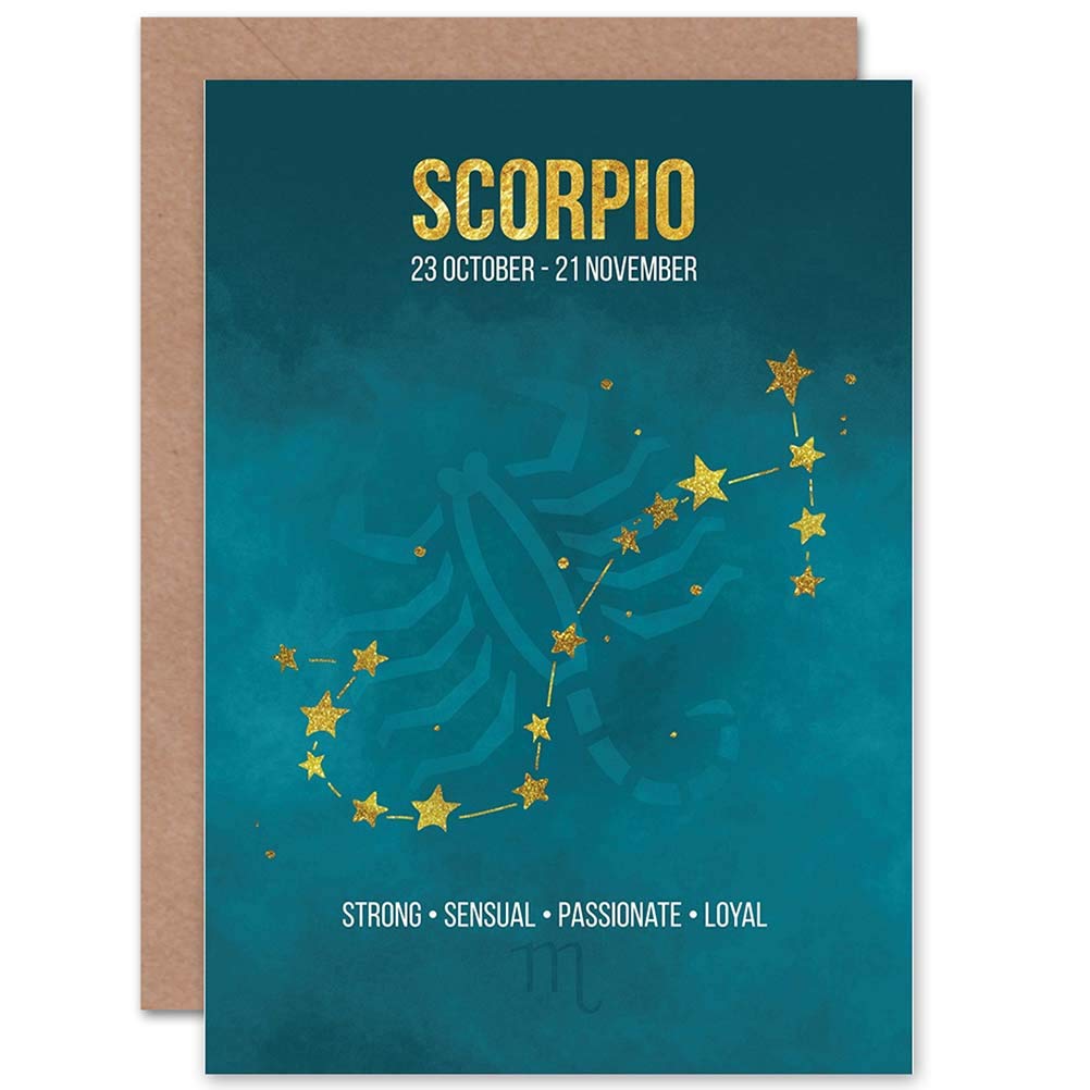 Wee Blue Coo Scorpio Birthday Card - Zodiac Star Sign Astrology