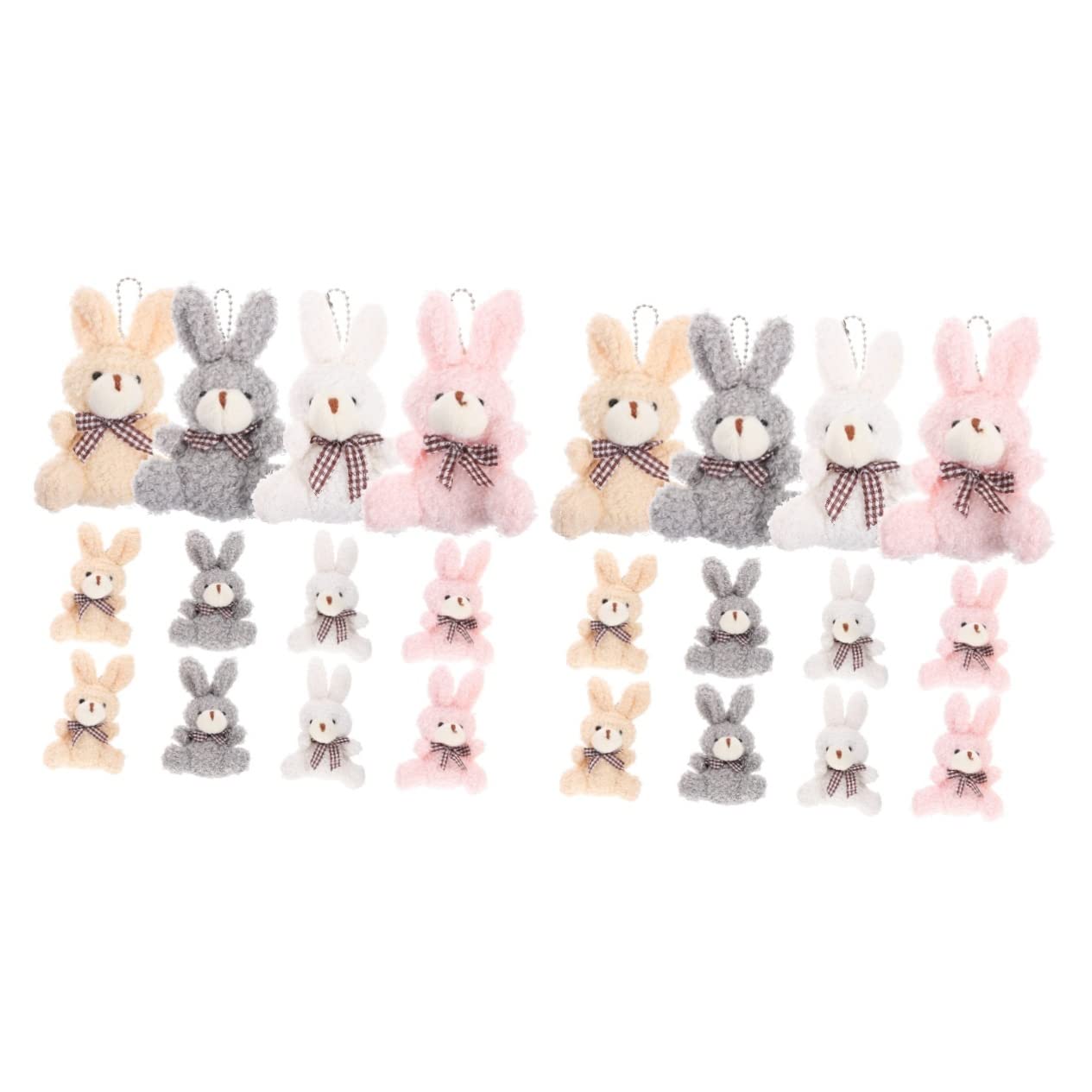 FRCOLOR Teiliges Plüschkaninchen Schlüsselanhänger Flauschige Anhänger Für Taschen Rucksäcke Dekoration Niedliche Tiercharms Partygeschenke