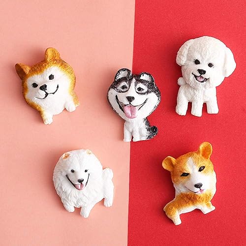 Miniatura 4 de Molde de fondant para cachorros de 5 cavidades, Shiba Inu, Corgi, oso de peluche, perro, samoyedo, husky, de silicona, chocolate, caramelo, pasta de