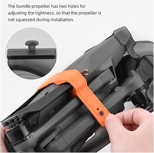 Propeller Holder Lens Cap 2-in-1 for D-JI Mavic 3 PRO Drone Gimbal Vision Sensor Cover Blades Propellers Protector Accessories (Color  Black)