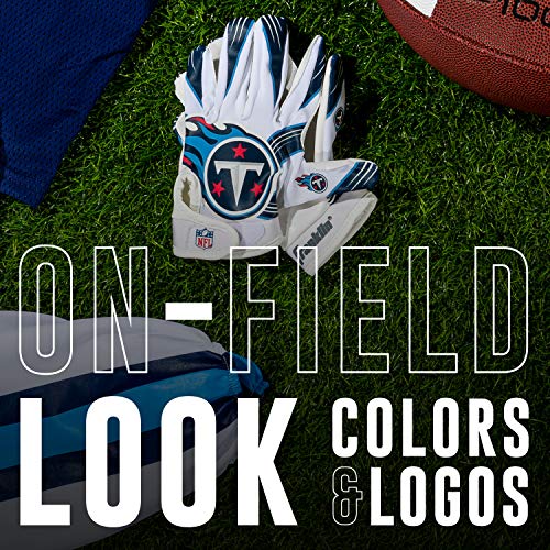 image for Franklin Sports Tennessee Titans Youth NFL Football Receiver Gloves - 
