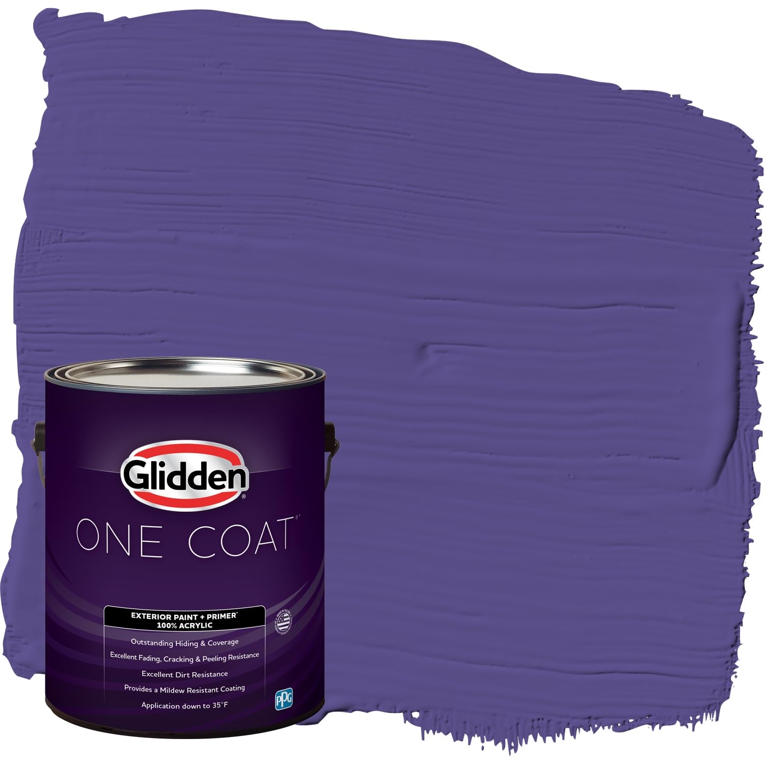 Glidden Exterior Paint + Primer: Purple/Eggplant, One Coat, Semi