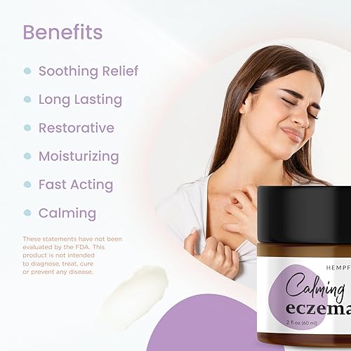 Miniatura 3 de Crema para eccema, 500 mg, 2 onzas  Alivio reparador, de acción rápida, calmante  Aceite de semilla de cáñamo puro y aceites esenciales  Fabricado y