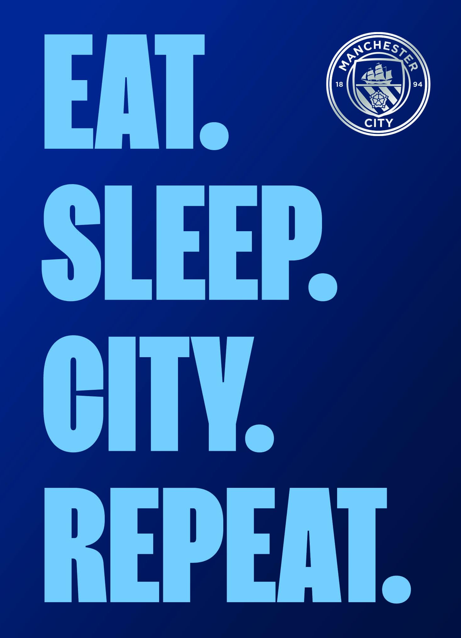 Manchester City FC Birthday Card Official Product FSC Accredited