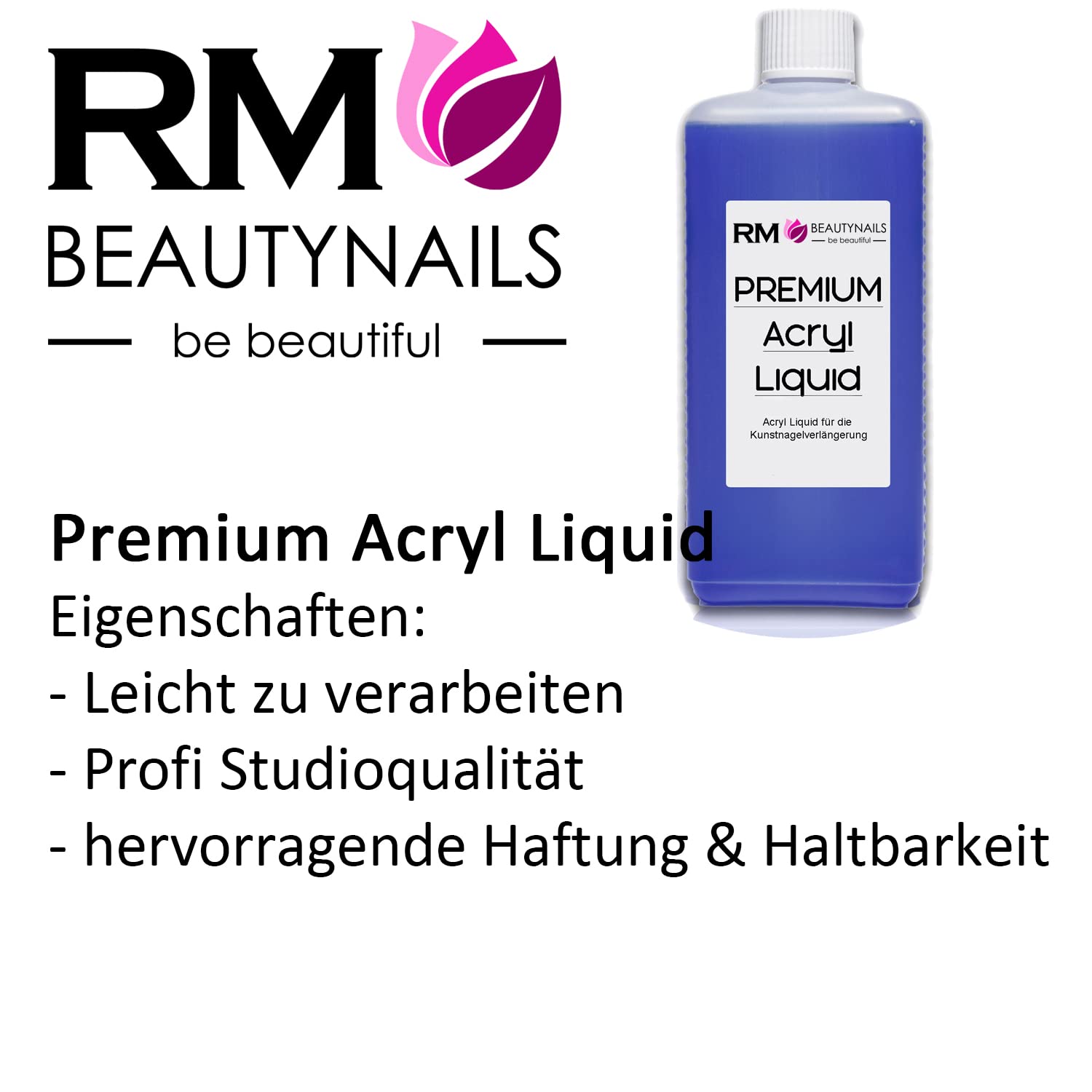 Liquido acrilico 100 ml Primerless - Liquido per unghie acriliche perfette nel design delle unghie, ad asciugatura rapida, non ingiallisce, qualità studio