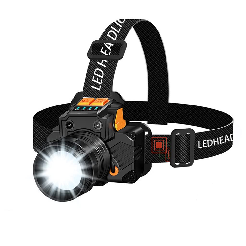 OYYMTE Rotary Zoom T6 Strong Light LED Induction Headlight Outdoor Lighting Night Fishing USB Charging Small