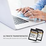 【5-Years Data Recovery】 GIGASTONE 128GB SDXC Memory Card 4K Pro Series Camera Transfer Speed Up to 100MB/s Compatible with Canon Nikon Sony Camcorder, A1 V30 UHS-I Class 10 for 4K UHD Video
