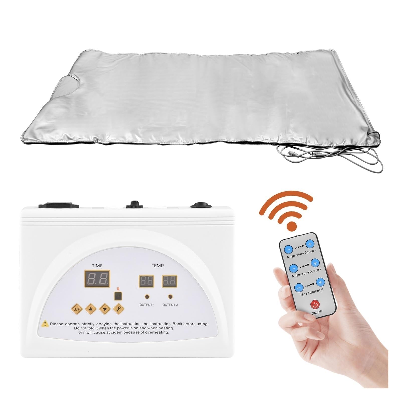 Coperta for sauna brucia grassi Slimmin for disintossicazione spa dimagrante, coperta riscaldante con tecomando a infrarossi for moatore del corpo domestico, Unità Benessere